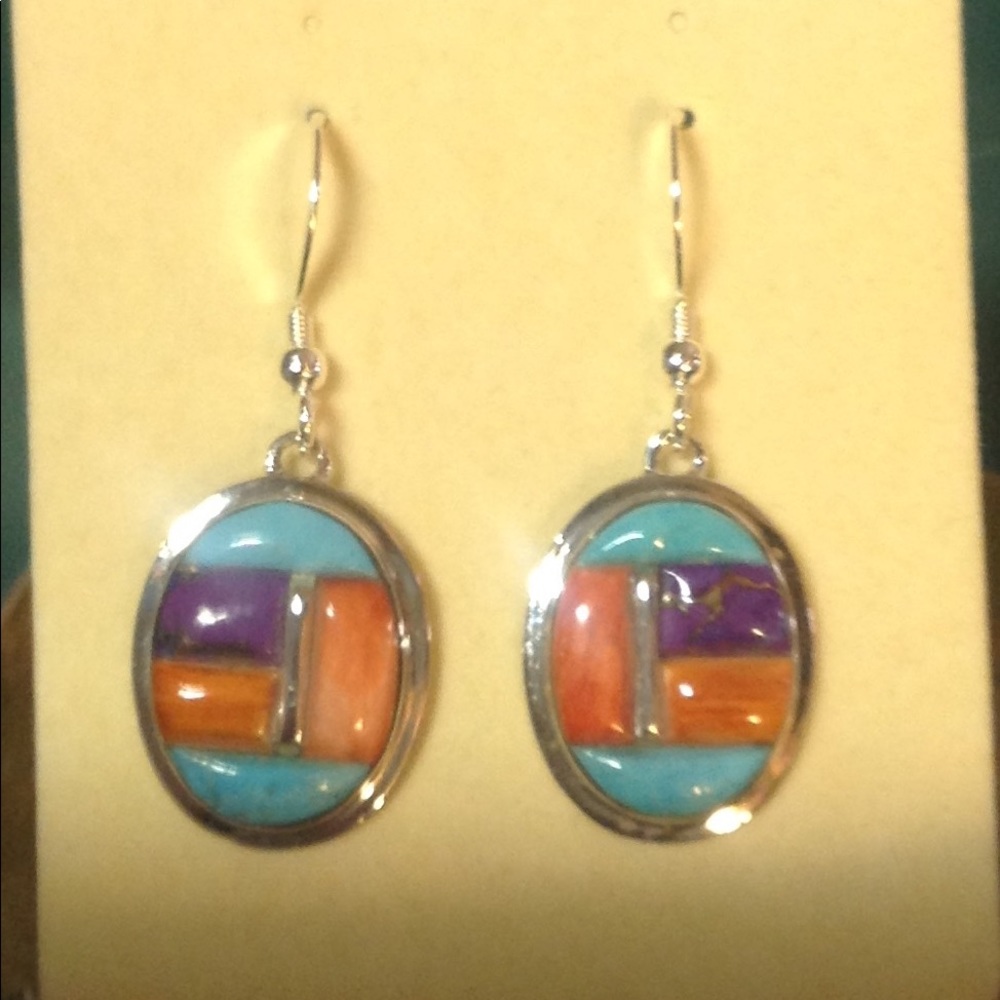 Native Indian multi stone earrings